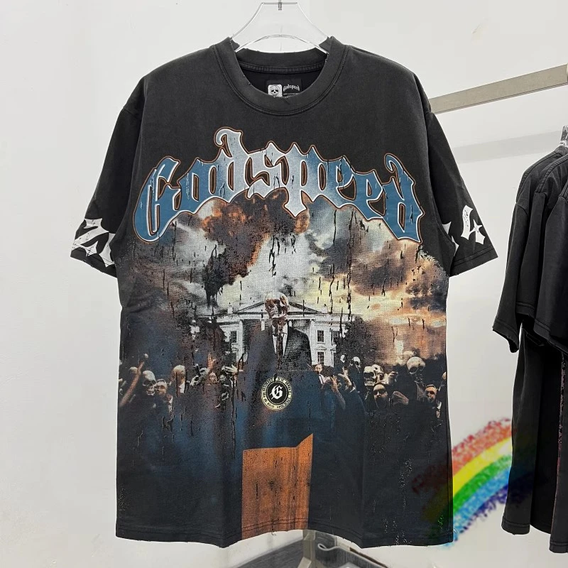 Godspeed T-shirt Fashion Brand Streetwear Roundneck Short Sleeve Men Women God Speed Cotton Top Tee
Godspeed T-shirt Fashion Brand Streetwear Roundneck Short Sleeve Men Women God Speed Cotton Top Tee