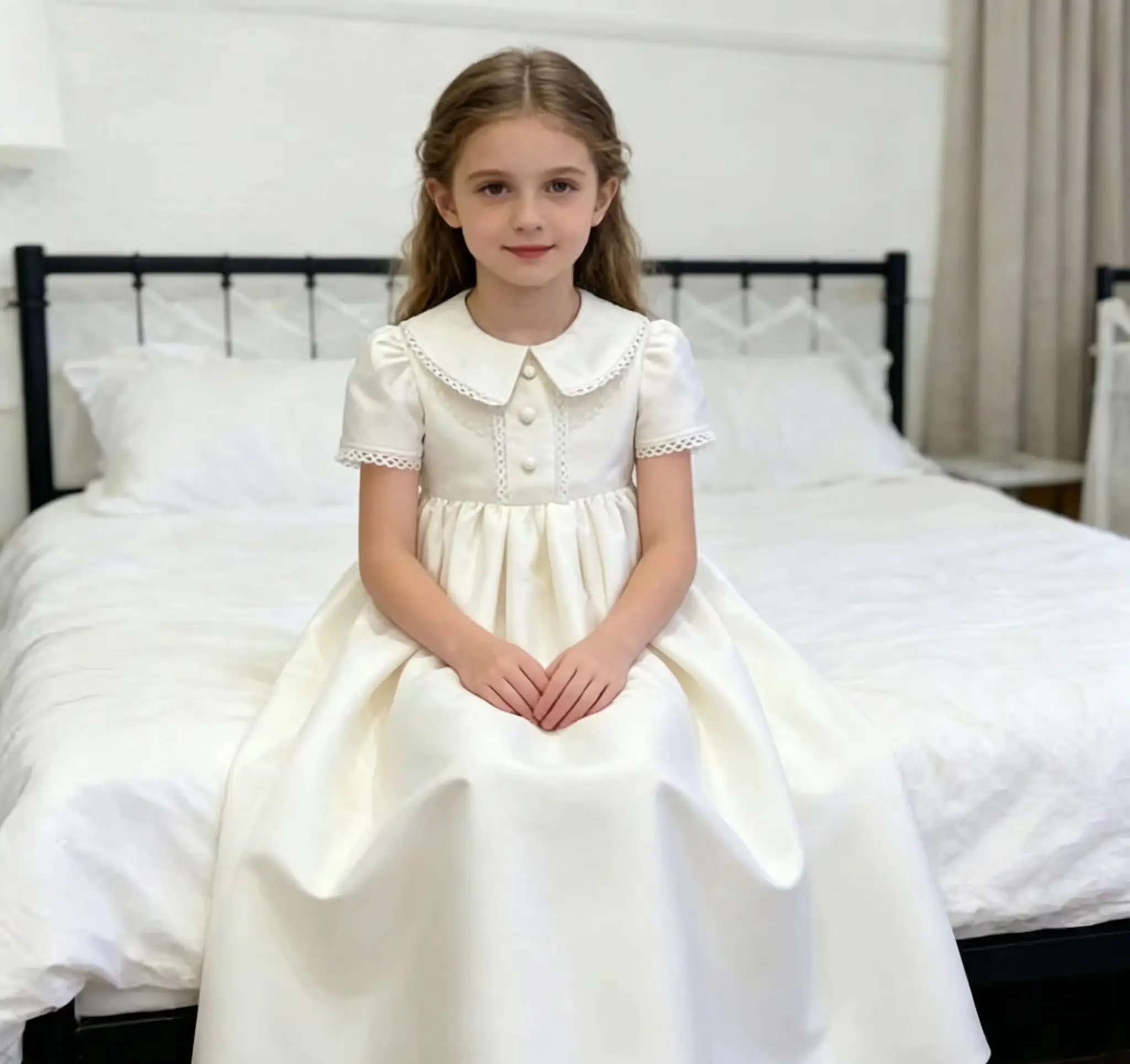 Elagant Customized Flower Girl Dresses for Wedding High Waist Short Sleeve Ankle Lenght Kids Birthday First Communion Gowns
Elagant Customized Flower Girl Dresses for Wedding High Waist Short Sleeve Ankle Lenght Kids Birthday First Communion Gowns