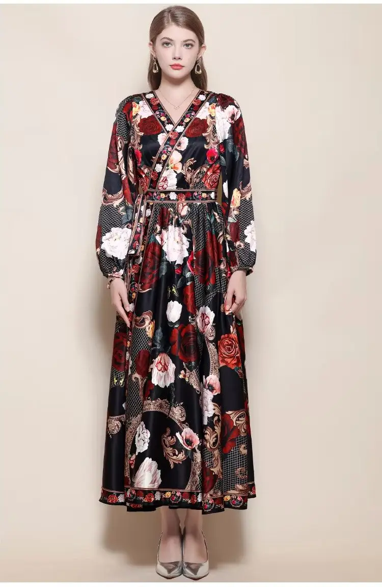 plus Size Vintage Print Dress Elegant Holiday Style Long Sleeve V-Neck Belted Middle East Robe Ethnic Commute Spring Autumn
plus Size Vintage Print Dress Elegant Holiday Style Long Sleeve V-Neck Belted Middle East Robe Ethnic Commute Spring Autumn