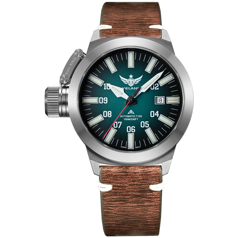 YELANG Мужские автоматические часы 44 мм Спортивные механические наручные часы для дайвера 10ATM Водонепроницаемые светящиеся трубки с сапфировым стеклом PT5000
YELANG Мужские автоматические часы 44 мм Спортивные механические наручные часы для дайвера 10ATM Водонепроницаемые светящиеся трубки с сапфировым стеклом PT5000