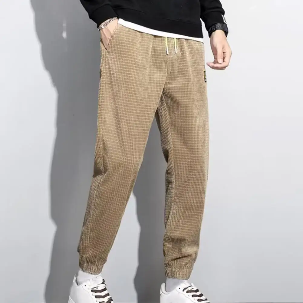 Men Harem Pants Men's Corduroy Pants Slim Fit Straight Harem Trousers with Elastic Waist Drawstring Pockets for Autumn Winter
Men Harem Pants Men's Corduroy Pants Slim Fit Straight Harem Trousers with Elastic Waist Drawstring Pockets for Autumn Winter