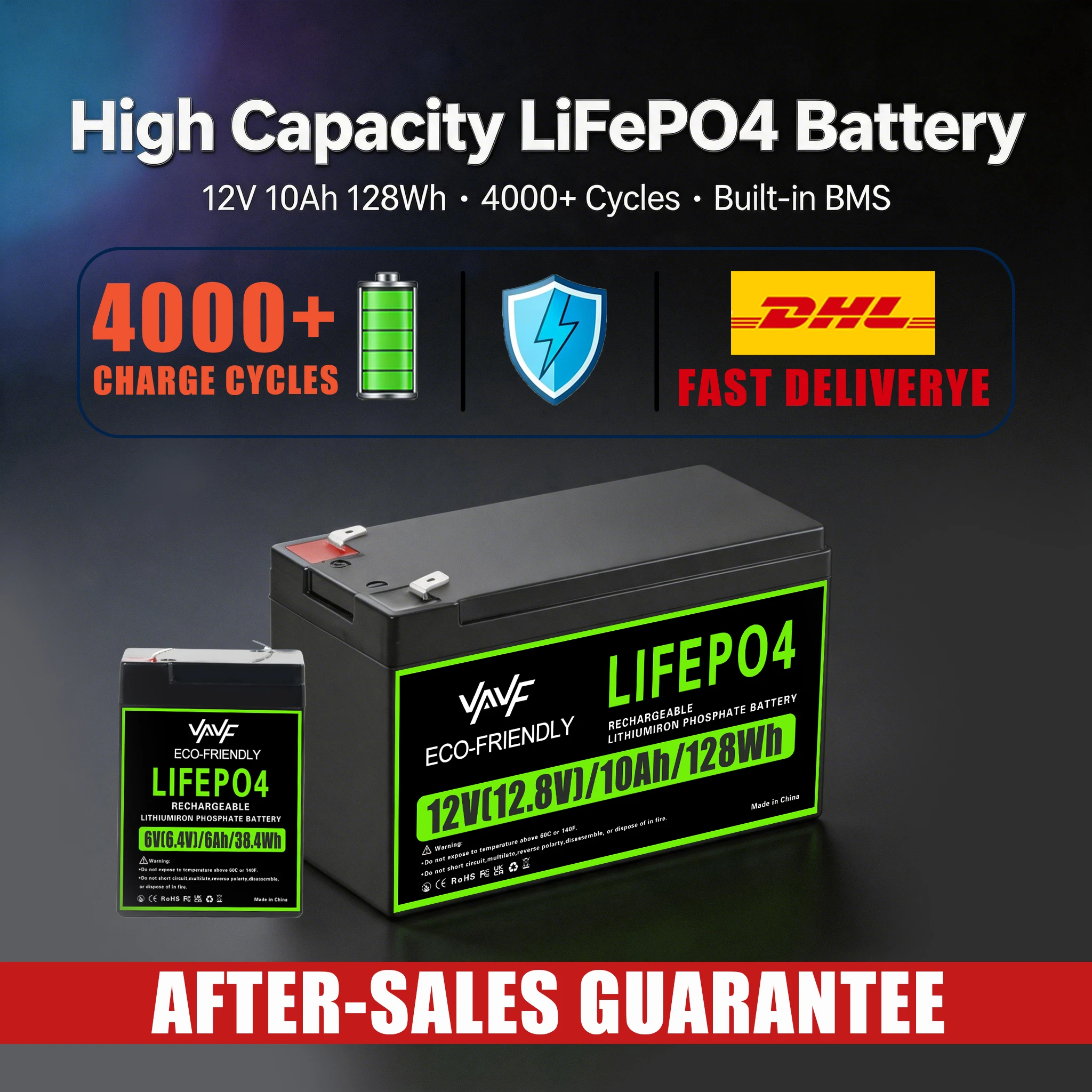 12V 10000mAh LiFePO4 Battery with BMSfor Solar Energy Storage⛰️RV Travel, Boats,Off-Road Adventures & Off-Grid Homes
12V 10000mAh LiFePO4 Battery with BMSfor Solar Energy Storage⛰️RV Travel, Boats,Off-Road Adventures & Off-Grid Homes