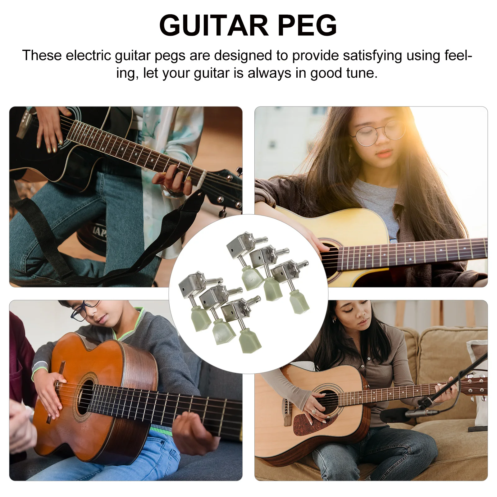 6 Pcs Piano Button Guitar Pegs Metal Acoustic Tuner Parts Tuning Tools for Beginners Guitars Universal
6 Pcs Piano Button Guitar Pegs Metal Acoustic Tuner Parts Tuning Tools for Beginners Guitars Universal