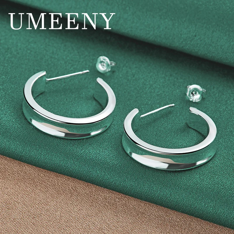 Luxury 925 Sterling Silver Fashion Simple Round Earrings Women Jewelry Wedding Party Accessories
Luxury 925 Sterling Silver Fashion Simple Round Earrings Women Jewelry Wedding Party Accessories