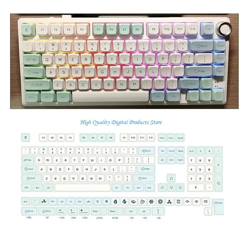 U2JE 137PCS XDA PBT Keycaps with Heat Sublimated Ice Mint for Mechanical Keyboard
U2JE 137PCS XDA PBT Keycaps with Heat Sublimated Ice Mint for Mechanical Keyboard