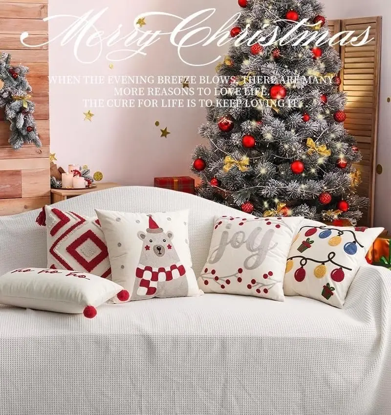 Christmas Holiday Decorative Embroidered Throw Pillow Cover Cushion Case ( red 18x18Inch)
Christmas Holiday Decorative Embroidered Throw Pillow Cover Cushion Case ( red 18x18Inch)