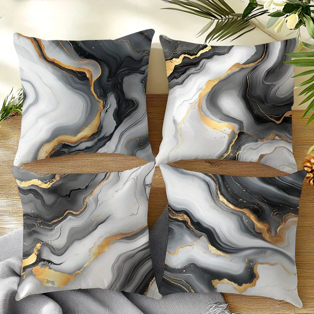 4 шт. черно-белые и золотые мраморные наволочки из бархатного полиэстера, декоративные чехлы для подушек с абстрактным рисунком, для домашнего декора
4 шт. черно-белые и золотые мраморные наволочки из бархатного полиэстера, декоративные чехлы для подушек с абстрактным рисунком, для домашнего декора