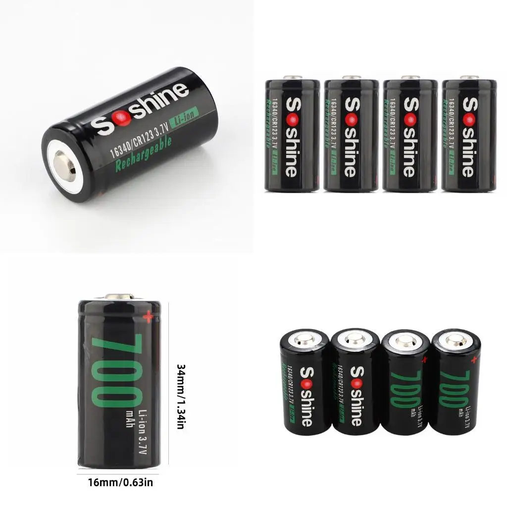 4PCS/Lot CR123A 3.7V Lithiums Rechargeable Battery 700mAh Power Source For Home Automation D2RC
4PCS/Lot CR123A 3.7V Lithiums Rechargeable Battery 700mAh Power Source For Home Automation D2RC