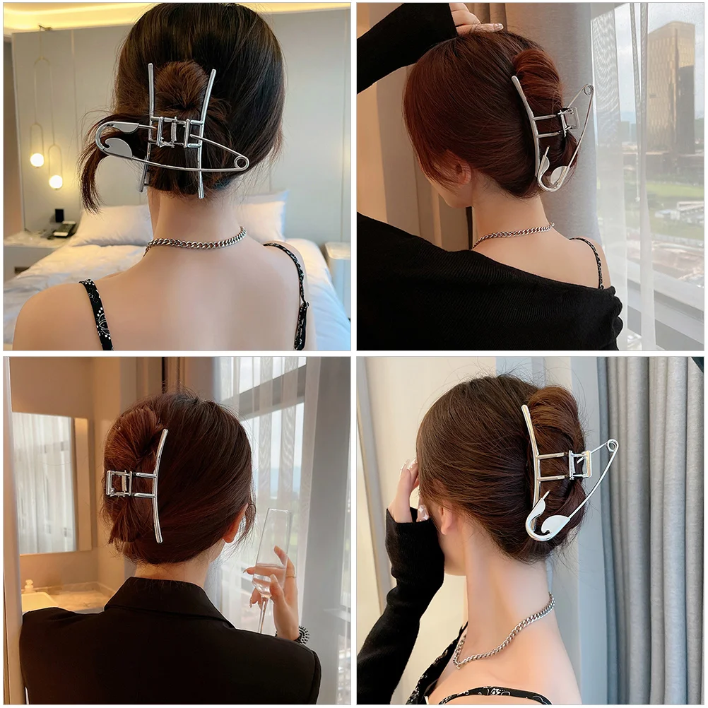 Big Pin Clip Set Zinc Alloy Claw Barrette Durable Metal Jaw Clips for Women Stylish Design Casual Hairstyles Everyday Use 
Big Pin Clip Set Zinc Alloy Claw Barrette Durable Metal Jaw Clips for Women Stylish Design Casual Hairstyles Everyday Use
