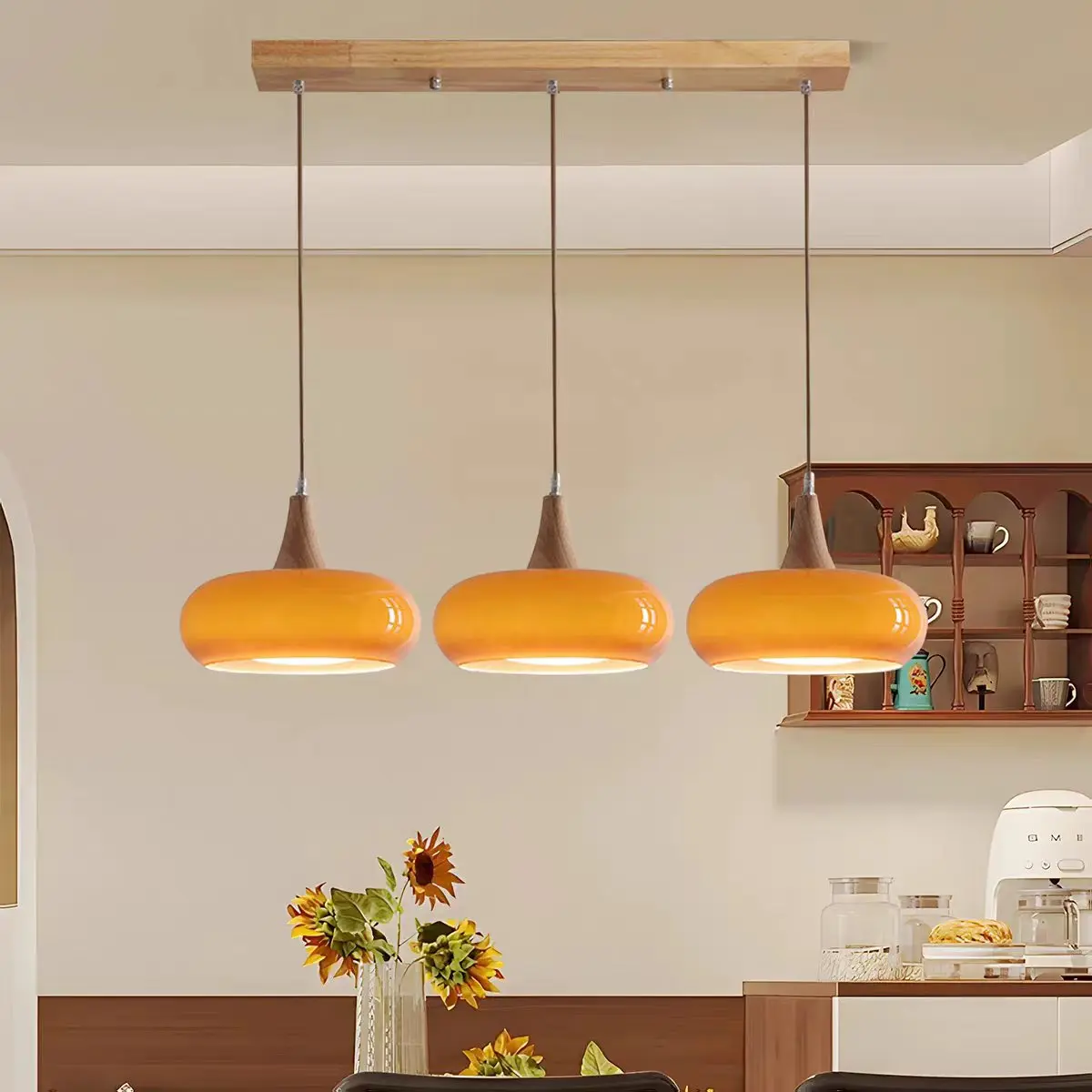 Denmark Orange glass Pendant Light led Retro wood lamp for Restaurant Bedroom Bar Counter island Simple Persimmon Hanging Lamp
Denmark Orange glass Pendant Light led Retro wood lamp for Restaurant Bedroom Bar Counter island Simple Persimmon Hanging Lamp