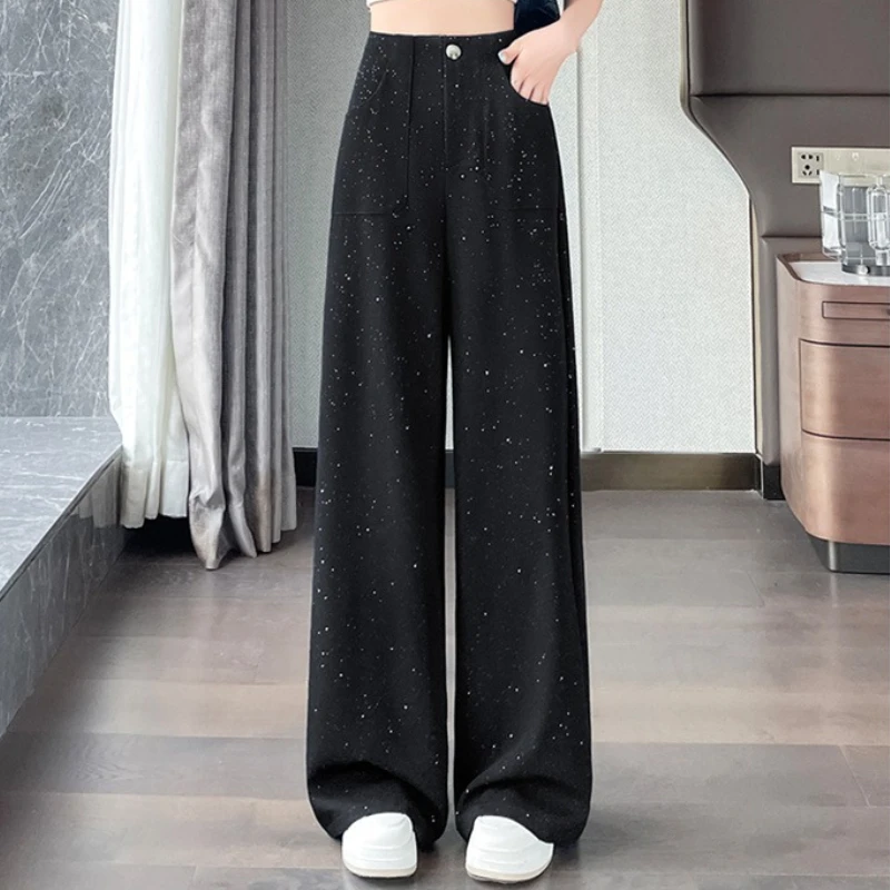 2025 Summer New Trousers Women Sequined Ice Silk Suit Pants High Waist Narrow Version Straight Tube Thin Floor Pants for Women
2025 Summer New Trousers Women Sequined Ice Silk Suit Pants High Waist Narrow Version Straight Tube Thin Floor Pants for Women