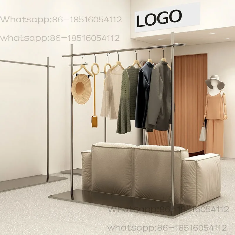 Clothing store display rack Floor-to-ceiling clothing store Nakajima side hanger with plate stainless steel
Clothing store display rack Floor-to-ceiling clothing store Nakajima side hanger with plate stainless steel