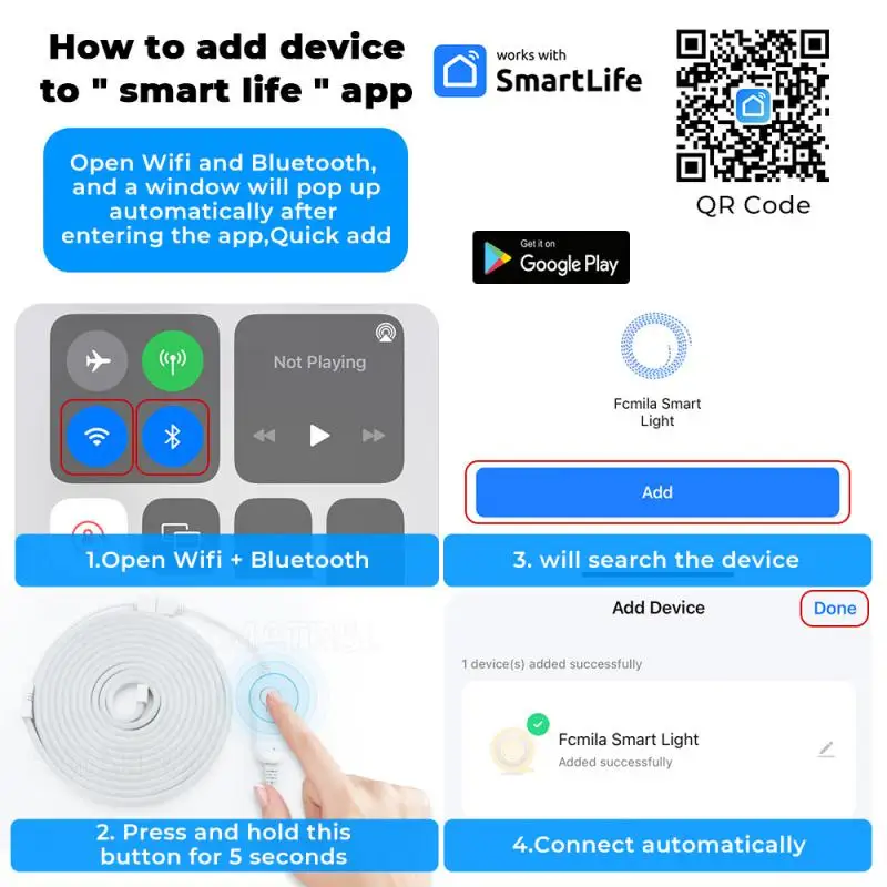 Смарт-лампа Tuya WIFI, неоновая полоса, силиконовая лампа, лампа для дистанционного управления музыкой, приложение для голосового управления, таймерная полоса, фоторежим, RGB
Смарт-лампа Tuya WIFI, неоновая полоса, силиконовая лампа, лампа для дистанционного управления музыкой, приложение для голосового управления, таймерная полоса, фоторежим, RGB