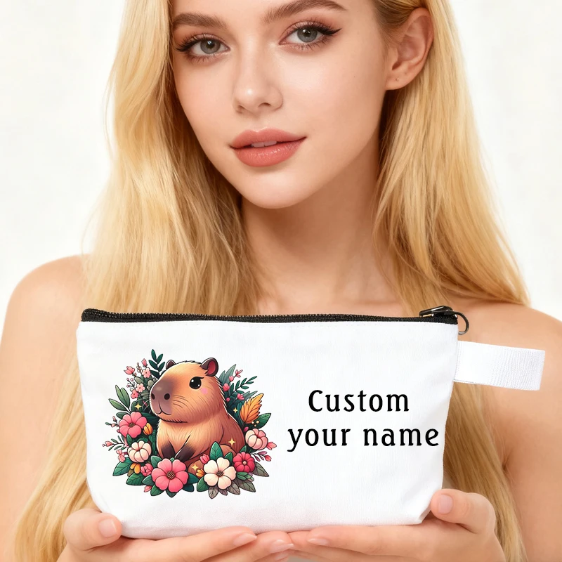 Capybara Cute Custom Name Storage Canvas Bag Stationery Organizer Zipper Travel Practical Accessories Makeup Bag Pencil Cases
Capybara Cute Custom Name Storage Canvas Bag Stationery Organizer Zipper Travel Practical Accessories Makeup Bag Pencil Cases