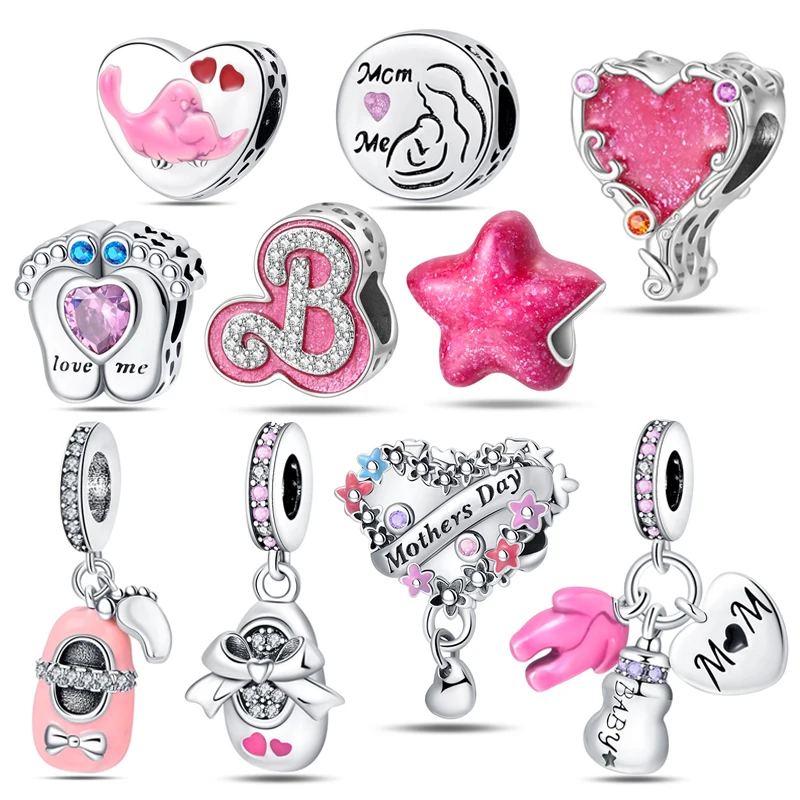 New Women's Gift 925 Silver Creative Pink Love Heart Mother's Day Pendant Fashion Lover DIY Charm Bracelet Jewelry
New Women's Gift 925 Silver Creative Pink Love Heart Mother's Day Pendant Fashion Lover DIY Charm Bracelet Jewelry