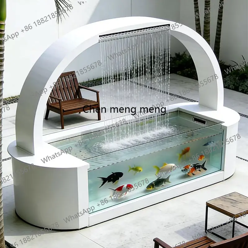 Water curtain jade balcony stainless steel fish pond flower box metal flowing water ornament outdoor terrace courtyard fish pond
Water curtain jade balcony stainless steel fish pond flower box metal flowing water ornament outdoor terrace courtyard fish pond