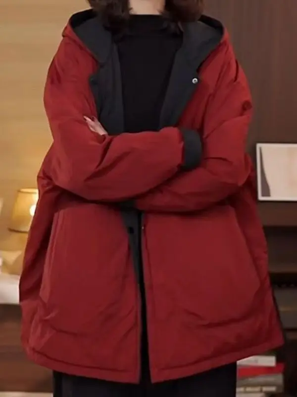 plus Size 300 Pounds Hooded Thickened Cotton Jacket Women's Autumn Winter Middle Length Warm Outerwear Double-Sided Wear
plus Size 300 Pounds Hooded Thickened Cotton Jacket Women's Autumn Winter Middle Length Warm Outerwear Double-Sided Wear