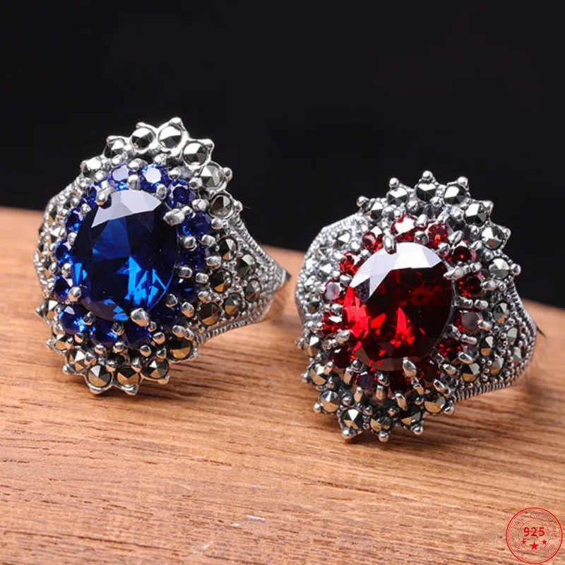 Женские кольца из серебра S925 пробы, новая мода, тангент, самолет, гранат, синий корунд, марказит, чистое серебро, ювелирные изделия для рук
Женские кольца из серебра S925 пробы, новая мода, тангент, самолет, гранат, синий корунд, марказит, чистое серебро, ювелирные изделия для рук