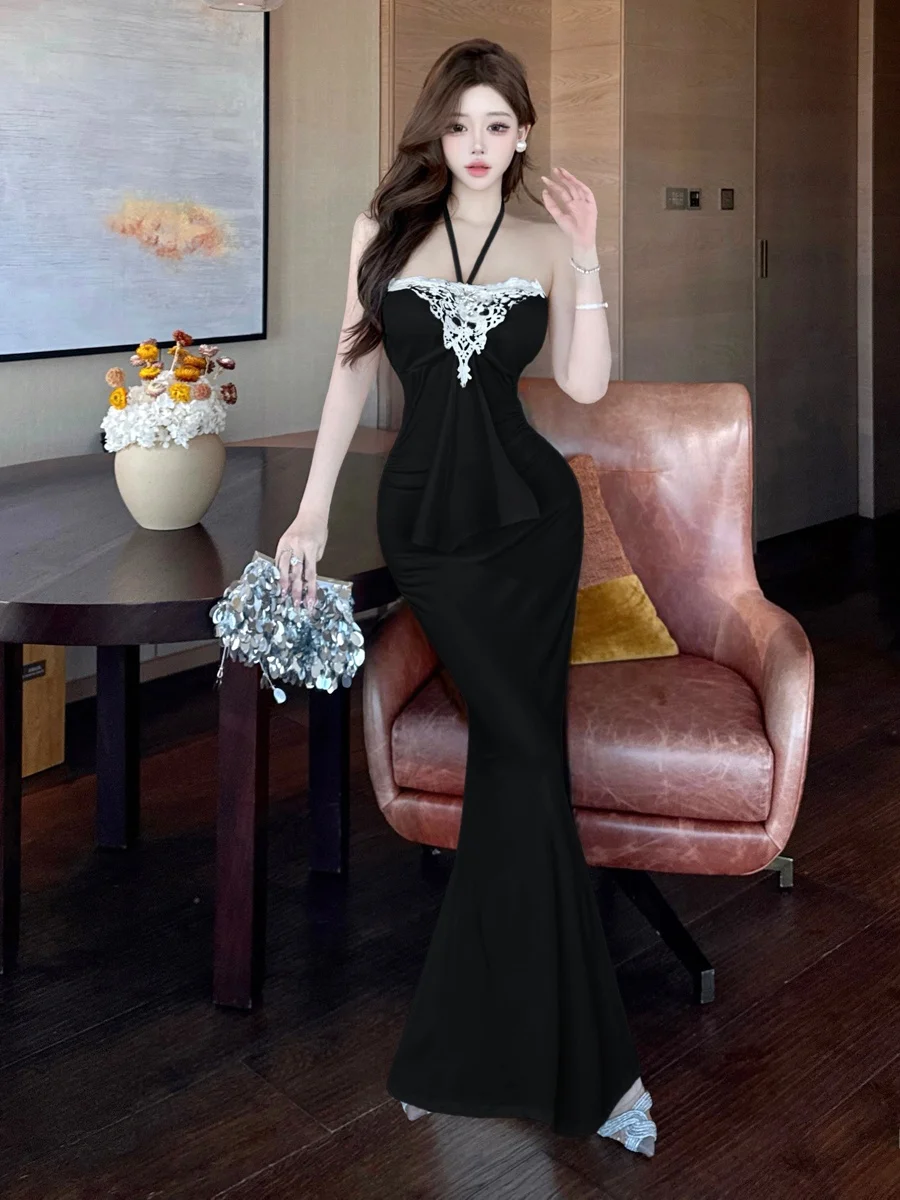 Ele Lace Splice Hanging Ne Dr Sexy Waist-Cinching High-End Feeling Fi Tail Long Dr for Date And Par
Ele Lace Splice Hanging Ne Dr Sexy Waist-Cinching High-End Feeling Fi Tail Long Dr for Date And Par