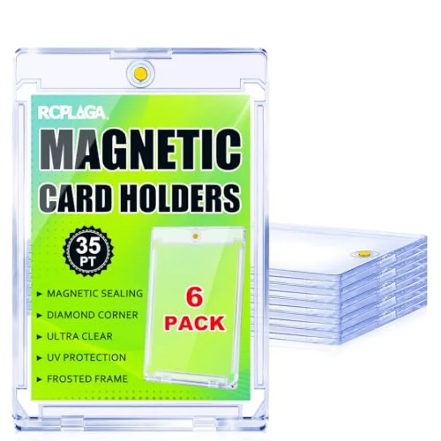 Magnetic Card Holders for Trading Cards, 35pt One Touch Clear Acrylic Card Cases, U-V Waterproof Hard Plastic Protectors for Sp
Magnetic Card Holders for Trading Cards, 35pt One Touch Clear Acrylic Card Cases, U-V Waterproof Hard Plastic Protectors for Sp