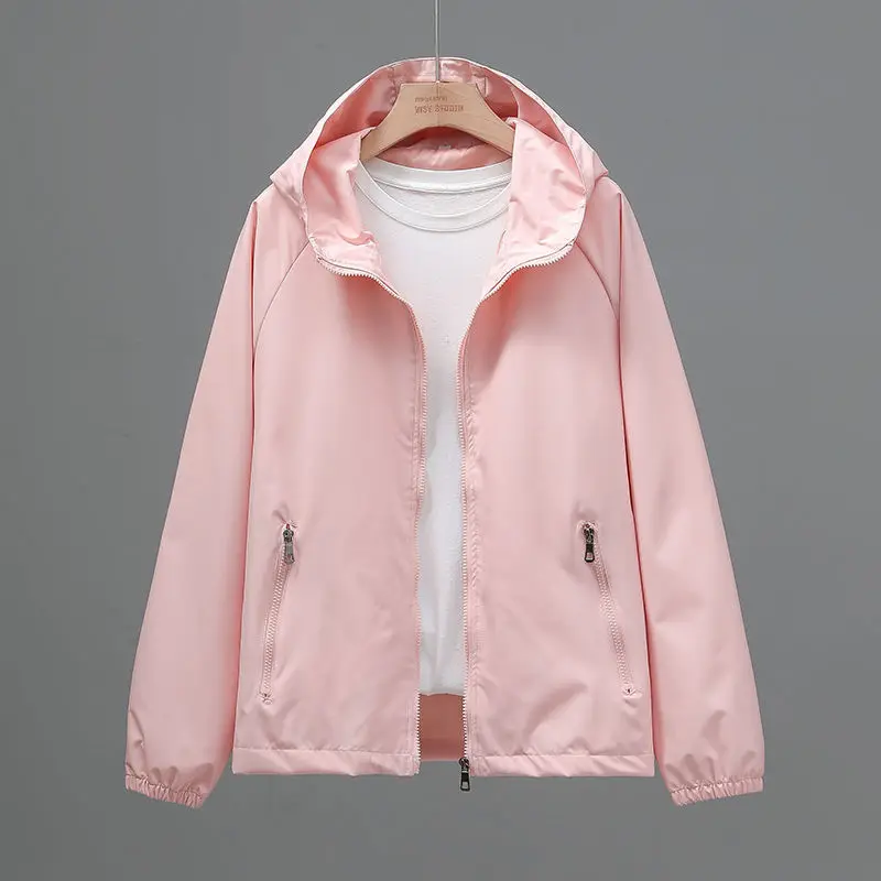 Spring Autumn New Thin Jacket Women's Windproof Casual Hooded Short Top Loose Wind Clothes Jacket Outdoor
Spring Autumn New Thin Jacket Women's Windproof Casual Hooded Short Top Loose Wind Clothes Jacket Outdoor