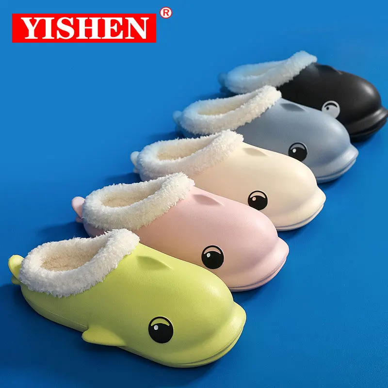 YISHEN Dolphins Slippers Women Warm Plush Winter Floor Home Slides Cute Slippers For Men Waterproof Shoes Zapatillas Mujer
YISHEN Dolphins Slippers Women Warm Plush Winter Floor Home Slides Cute Slippers For Men Waterproof Shoes Zapatillas Mujer