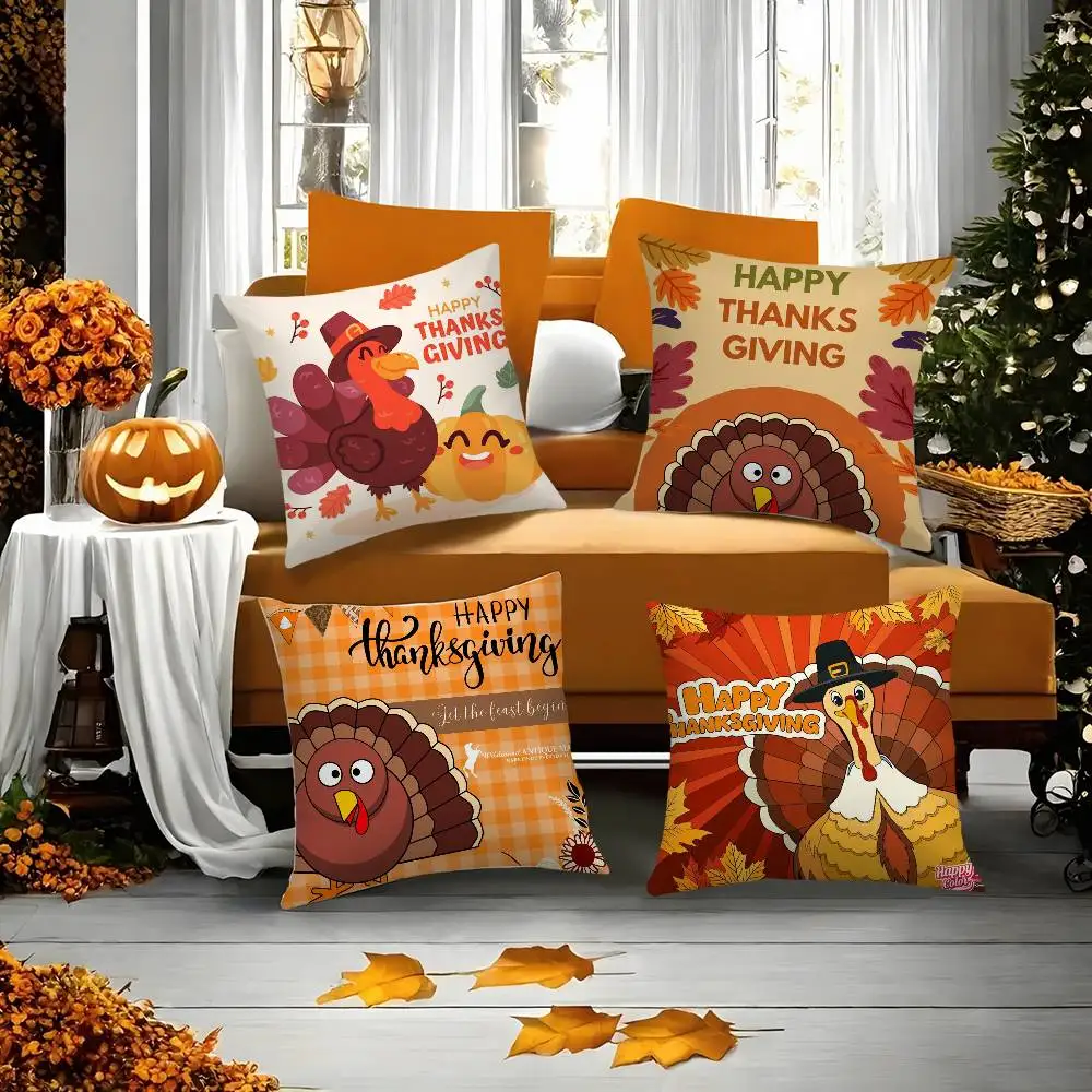 Thankful Festival Turkey Pillow Case Holiday Horror Atmosphere Short Plush Double-sided Printing Home Cushion Cover
Thankful Festival Turkey Pillow Case Holiday Horror Atmosphere Short Plush Double-sided Printing Home Cushion Cover