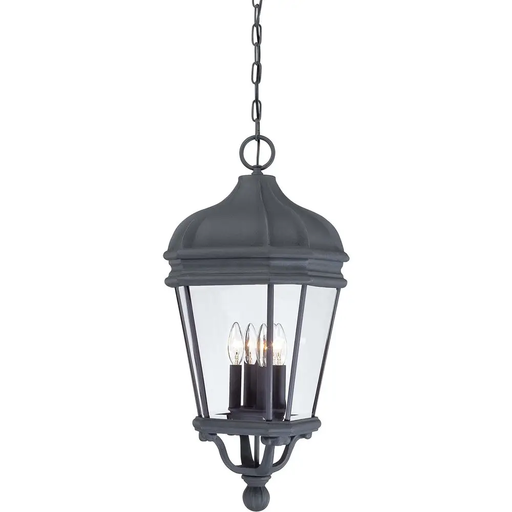 869466 Harrison Outdoor Chain Hung Lantern, 4Light, 160 Total Watts, 12in H x 28.75in W, Coal Black
869466 Harrison Outdoor Chain Hung Lantern, 4Light, 160 Total Watts, 12in H x 28.75in W, Coal Black