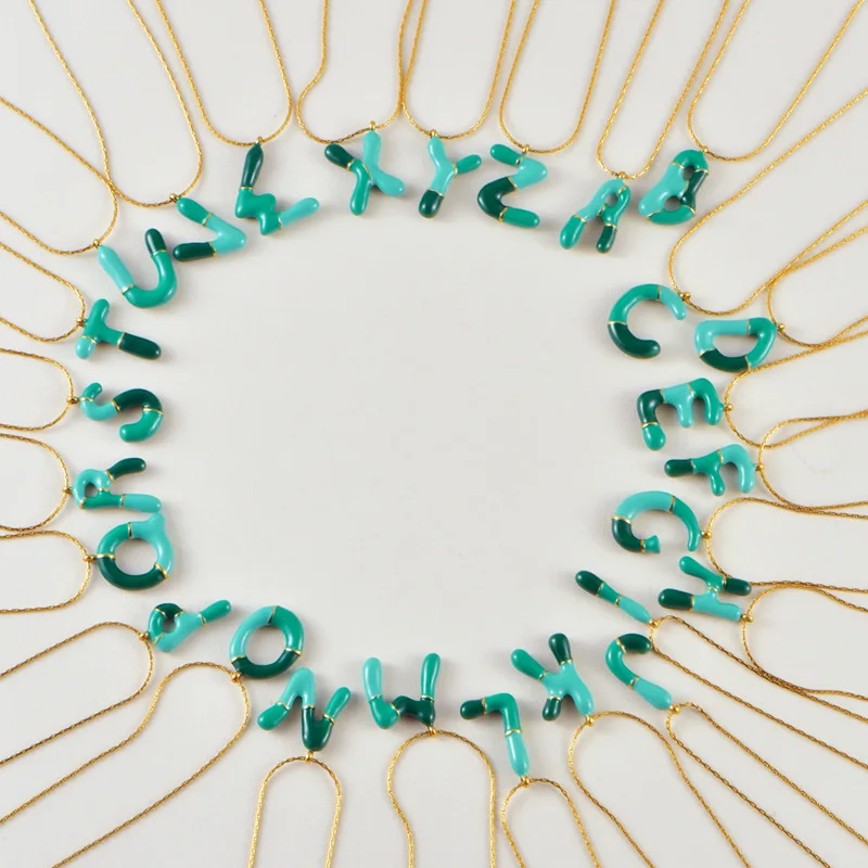 Personalized Letter Charms18K Gold Plated Enamel Letter Necklace Blue Initial Charm Pendant Bubble Alphabet Jewelry Gifts Women
Personalized Letter Charms18K Gold Plated Enamel Letter Necklace Blue Initial Charm Pendant Bubble Alphabet Jewelry Gifts Women