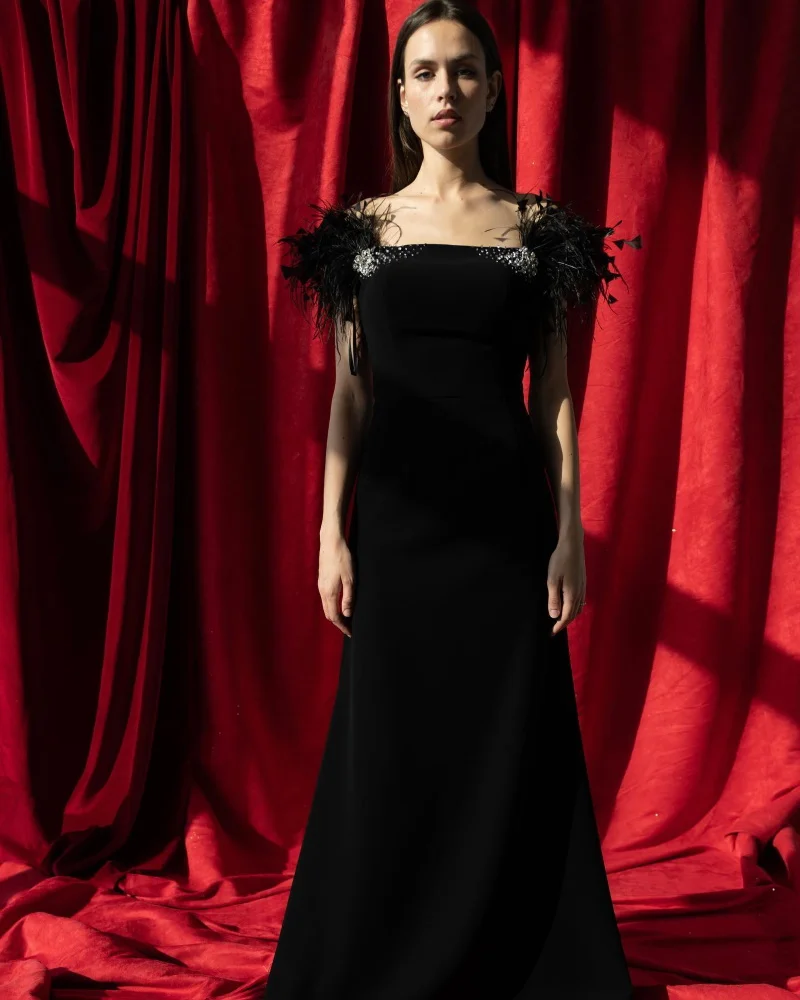 Epoch Evening Dress Straight Elegant Feather Exquisite Vestidos de noche Custom Made فساتين سهرة Black Sexy Prom Gown Women 2024
Epoch Evening Dress Straight Elegant Feather Exquisite Vestidos de noche Custom Made فساتين سهرة Black Sexy Prom Gown Women 2024
