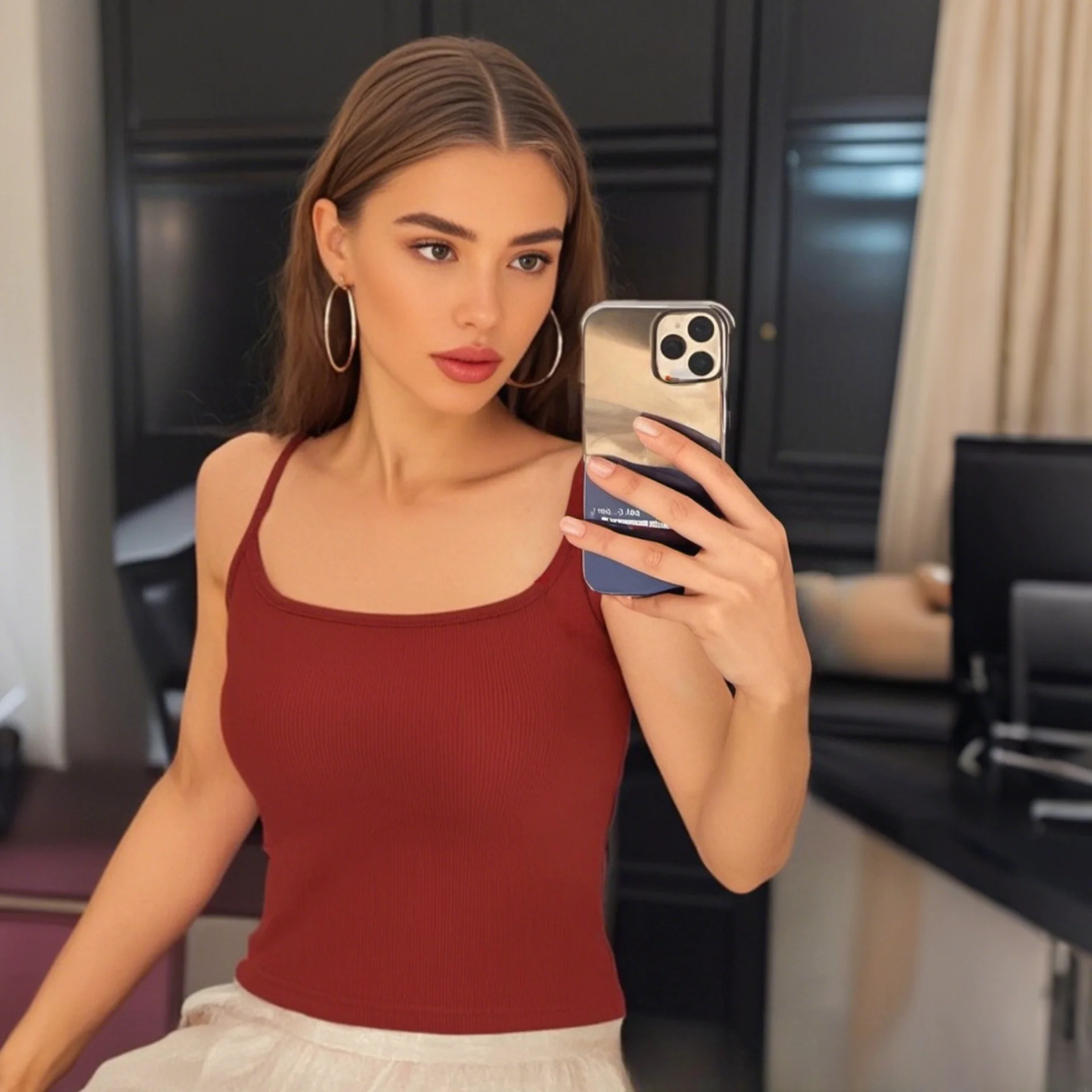 2025 Womens Spaghetti Strap Cami Top Ribbed Design Slim Fit Fashionable Choice for Trendy Looks y2k
2025 Womens Spaghetti Strap Cami Top Ribbed Design Slim Fit Fashionable Choice for Trendy Looks y2k