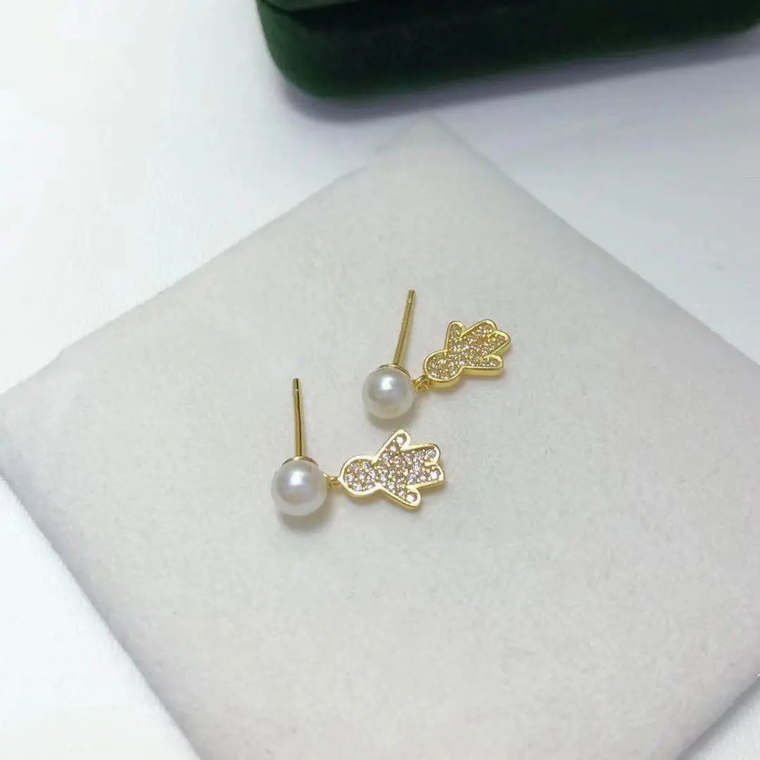 Wholesale S925 Sterling Silver Earrings Mount Findings Settings Base Mounting Parts Accessory for 4-5mm Pearls 5 pairs/lot
Wholesale S925 Sterling Silver Earrings Mount Findings Settings Base Mounting Parts Accessory for 4-5mm Pearls 5 pairs/lot