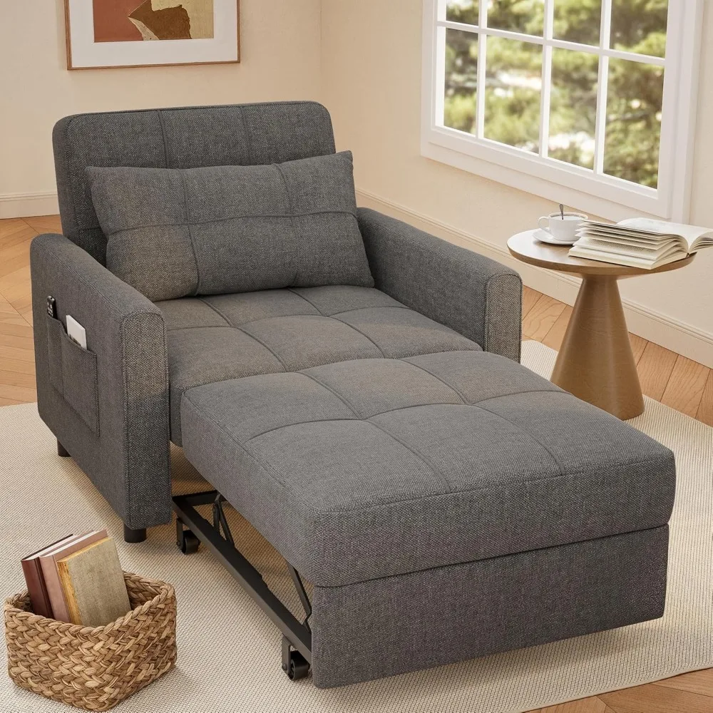 Convertible,Pullout Single Sleeper Chair Bed with Adjustable Backrest,Spacious Multifunctional Sofa Couches for Living Room
Convertible,Pullout Single Sleeper Chair Bed with Adjustable Backrest,Spacious Multifunctional Sofa Couches for Living Room