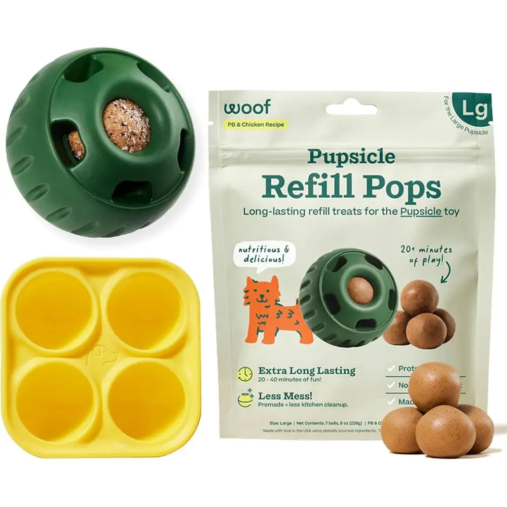 Interactive Dog Ball Toy, Silicone Treat Molds, Chicken Flavored Treats, Doggy Enrichment Toy, Suitable for Large Dogs 25-75 lbs
Interactive Dog Ball Toy, Silicone Treat Molds, Chicken Flavored Treats, Doggy Enrichment Toy, Suitable for Large Dogs 25-75 lbs