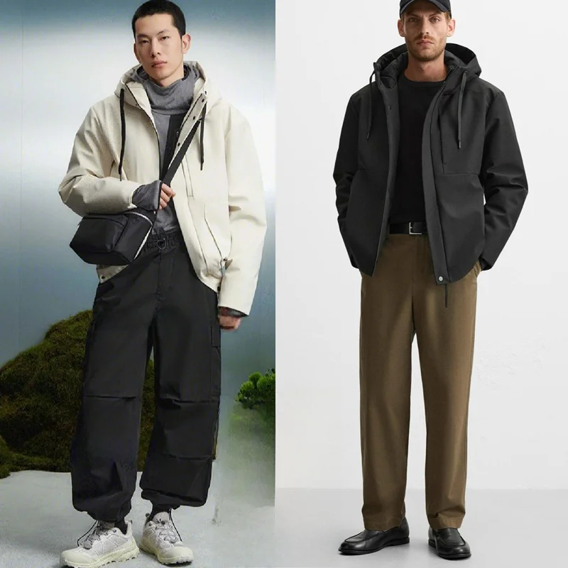 Tech Fabric Zipper Hooded Long Sleeve Jacket Autumn Winter Men's Clothing Windproof Polyester Fiber Youth Fashion Outerwear
Tech Fabric Zipper Hooded Long Sleeve Jacket Autumn Winter Men's Clothing Windproof Polyester Fiber Youth Fashion Outerwear