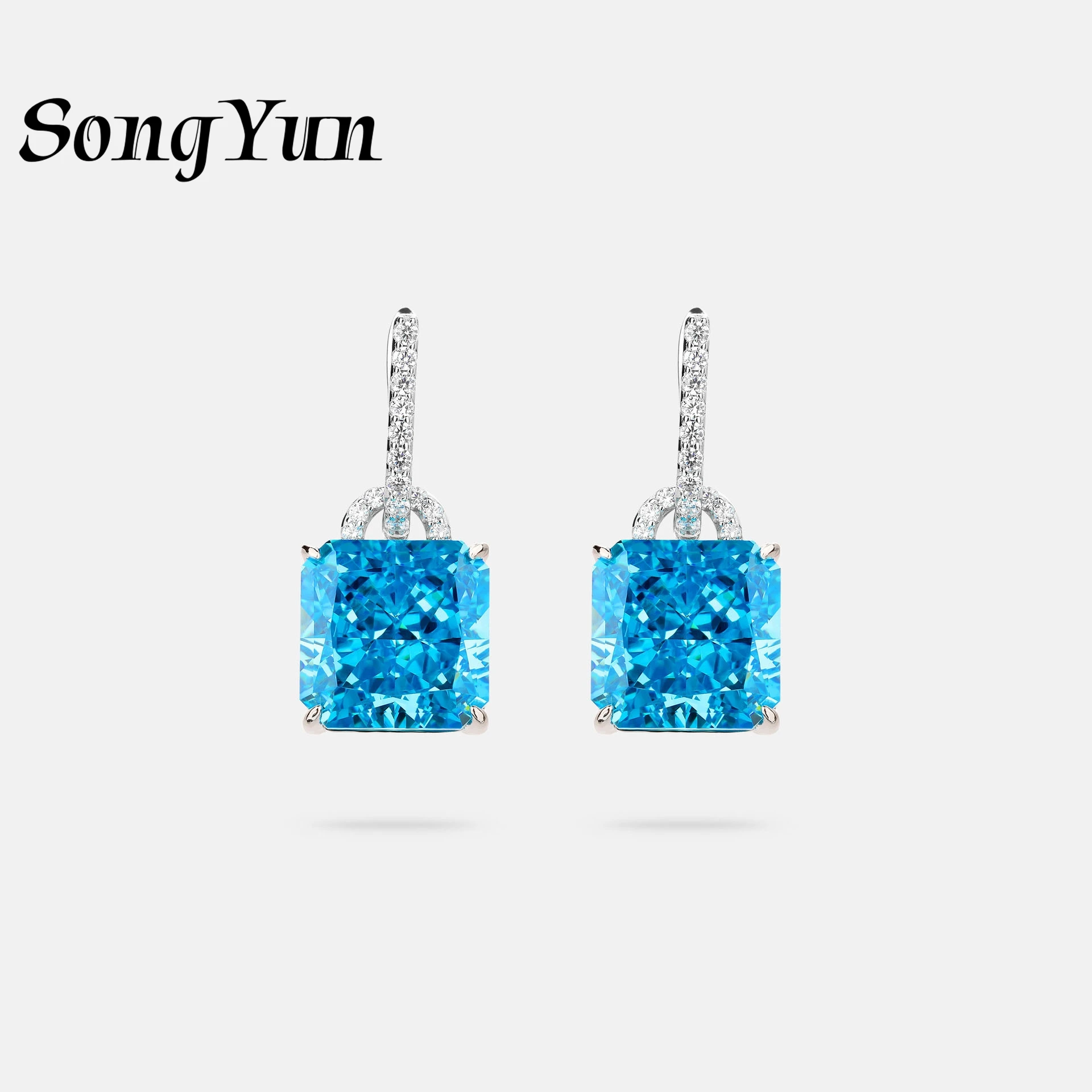 SongYun Jewelry 925 Sterling Silver Drop Earrings 5A CZ High Carbon Diamond Gemstones Luxury Fashion s925 Silver Stud Earrings
SongYun Jewelry 925 Sterling Silver Drop Earrings 5A CZ High Carbon Diamond Gemstones Luxury Fashion s925 Silver Stud Earrings