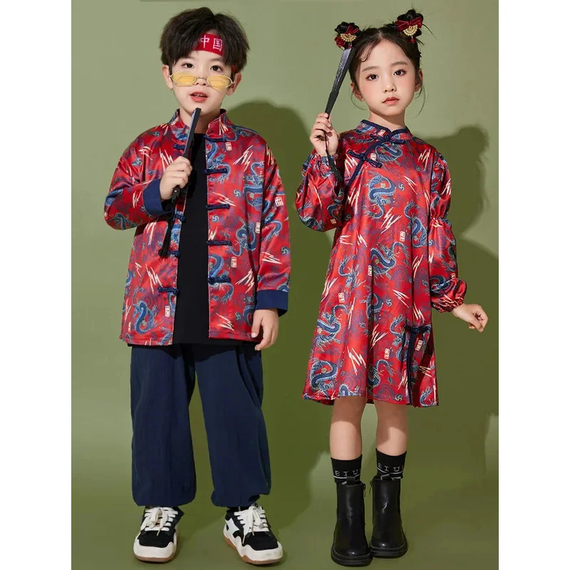 COSda@Girls Cheongsam Hanfu Costume Dragon Print Red Tops Pants for Kids Boys Chinese Traditional ClothingCOSda@
COSda@Girls Cheongsam Hanfu Costume Dragon Print Red Tops Pants for Kids Boys Chinese Traditional ClothingCOSda@