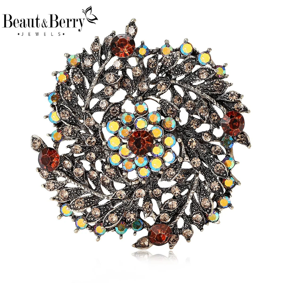 Beaut&Berry Vintage Rotating Rhinestone Wreath Brooches for Women Plant Pins Friends Party Gifts Banquet Jewellery Accessories
Beaut&Berry Vintage Rotating Rhinestone Wreath Brooches for Women Plant Pins Friends Party Gifts Banquet Jewellery Accessories