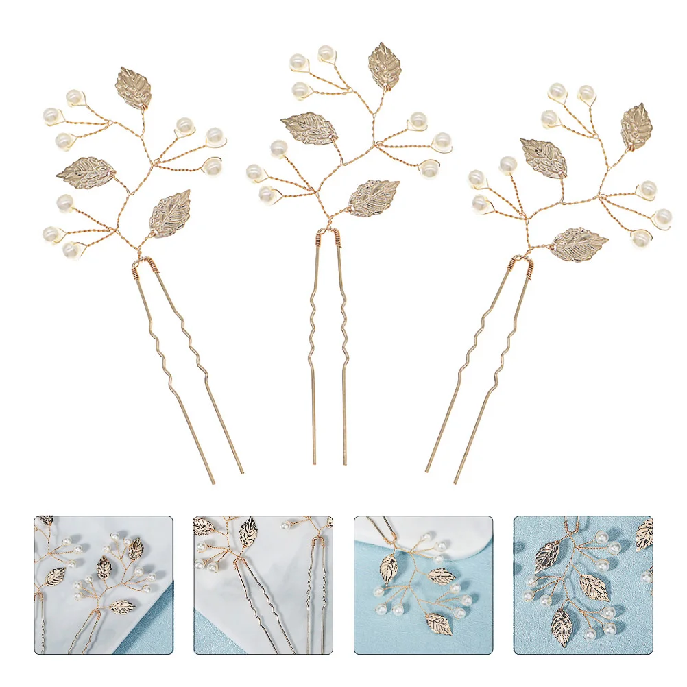 3 Pcs Hair Pin U-shaped Hairpin Stylish Headwear Clasp Clips Pearl Golden Ancient Style Stick Bride
3 Pcs Hair Pin U-shaped Hairpin Stylish Headwear Clasp Clips Pearl Golden Ancient Style Stick Bride