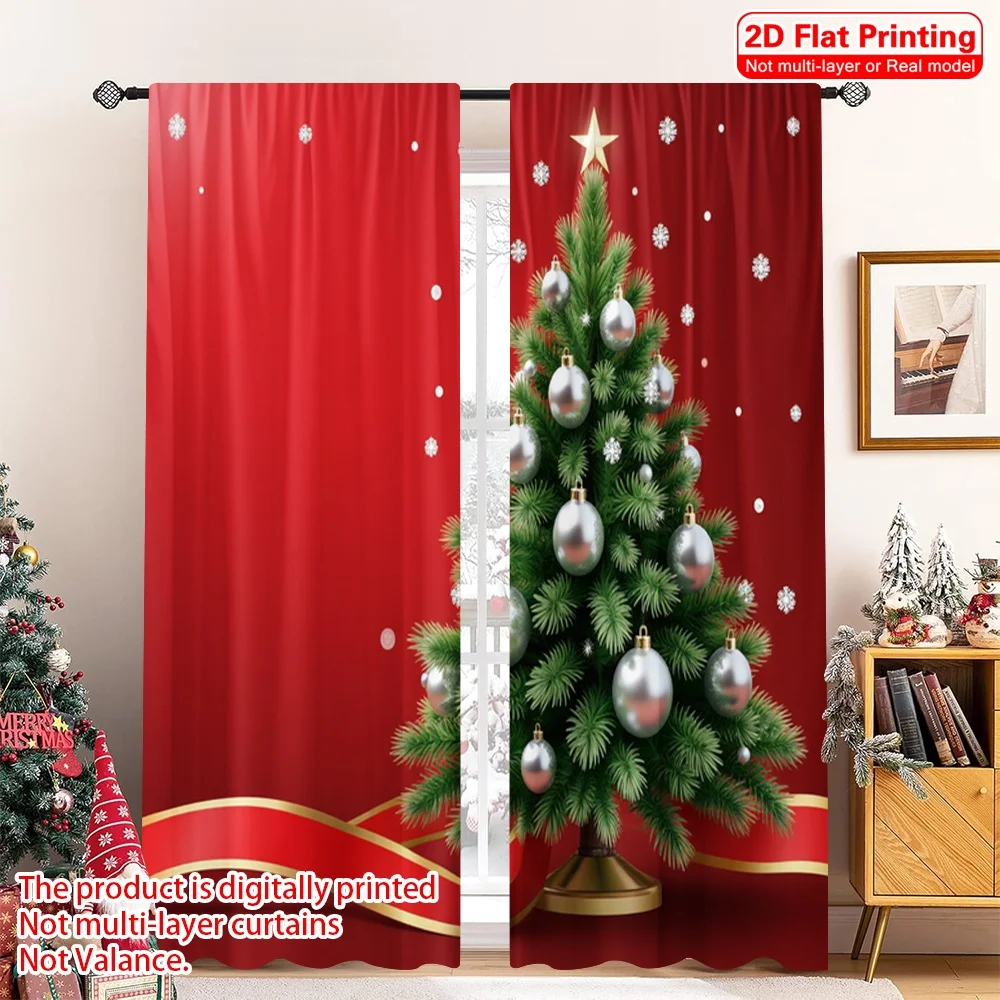 2pcs 2D flat printing Christmas Drapes Christmas tree snowflakes baubles festive ribbon Polyester Without Electricity Family
2pcs 2D flat printing Christmas Drapes Christmas tree snowflakes baubles festive ribbon Polyester Without Electricity Family