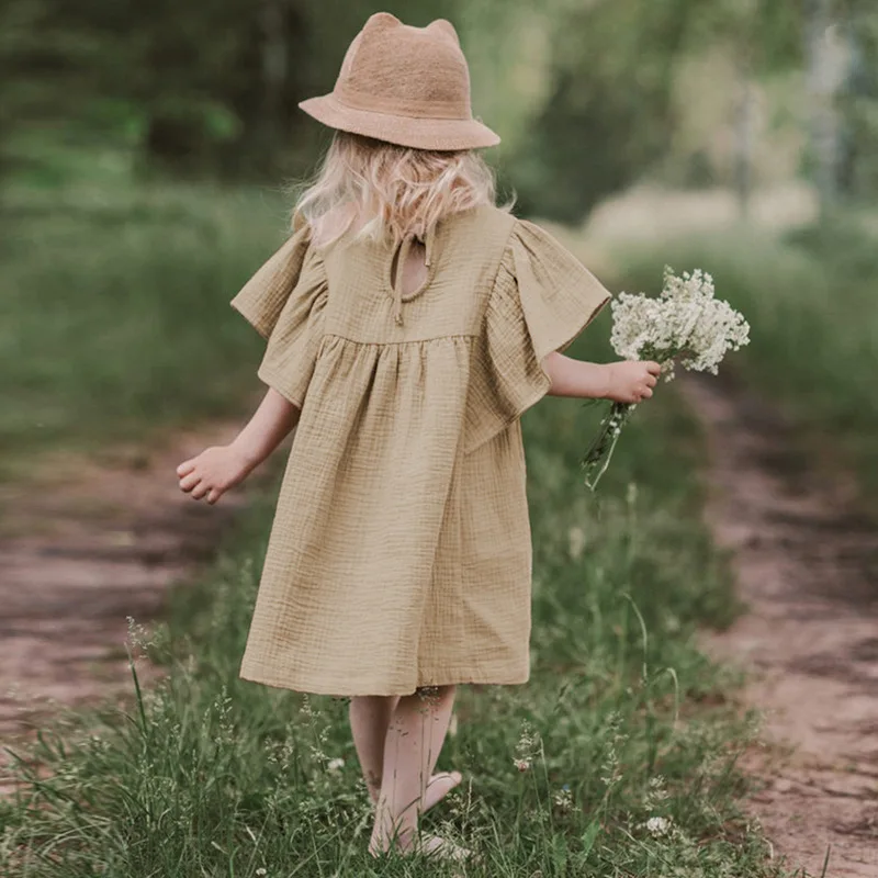 New 2024 Summer Baby Girls Solid Ruffled Short Sleeve Round Neck Lace-up Dress Toddler Casual Loose Princess Dresses Clothing
New 2024 Summer Baby Girls Solid Ruffled Short Sleeve Round Neck Lace-up Dress Toddler Casual Loose Princess Dresses Clothing