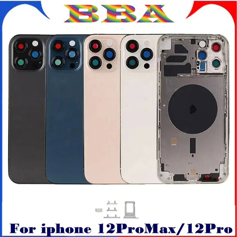 Rear Back Housing cover Glass For iPhone 12 Pro Max A2411 with Chassis Frame + SIM Tray + Side Key Parts Battery Cover Rear Door
Rear Back Housing cover Glass For iPhone 12 Pro Max A2411 with Chassis Frame + SIM Tray + Side Key Parts Battery Cover Rear Door