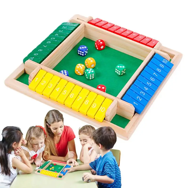 Shut The Box Dice Game Family Wooden Board Table Math Games Addition Training Decision-Making Skills 2-4 Players For Kids Fun
Shut The Box Dice Game Family Wooden Board Table Math Games Addition Training Decision-Making Skills 2-4 Players For Kids Fun