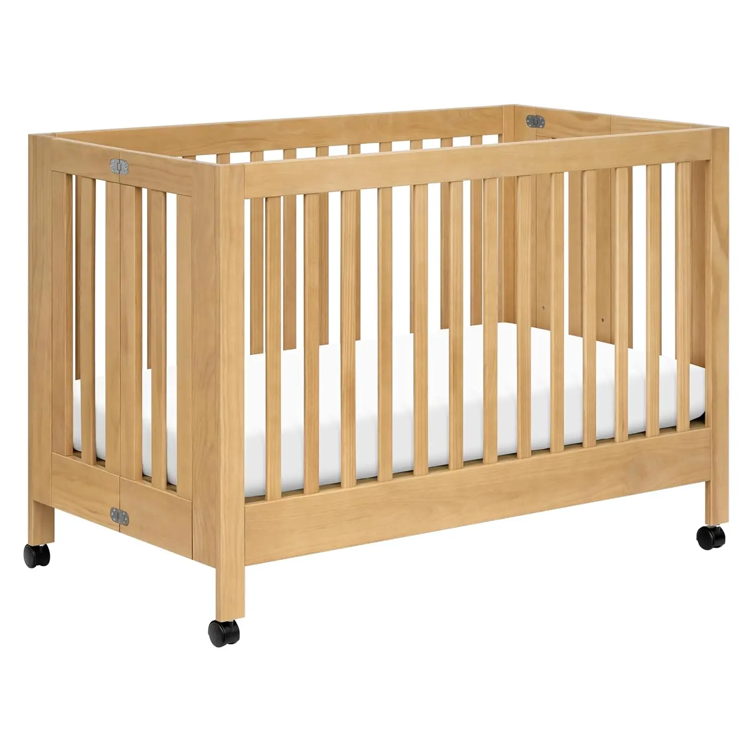 Babyletto Maki Full-Size 2-in-1 Portable Folding Crib with Toddler Bed Conversion Kit in Honey, Greenguard Gold Certified
Babyletto Maki Full-Size 2-in-1 Portable Folding Crib with Toddler Bed Conversion Kit in Honey, Greenguard Gold Certified