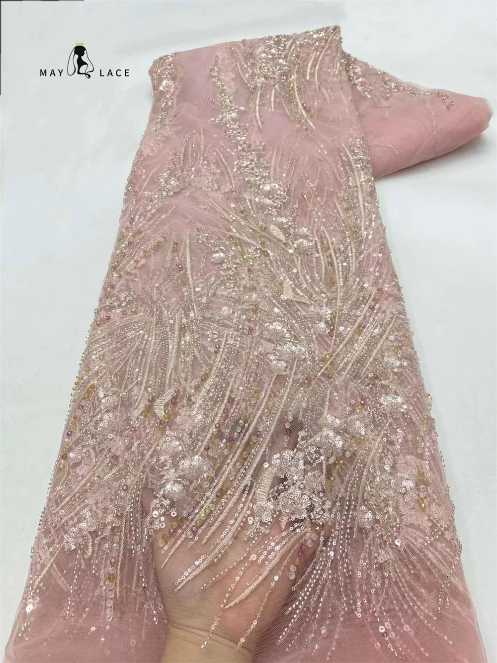 Elegant African Beaded Lace Fabric 2024 High Quality Groom Lace Nigerian Lace Fabric French Sequins Lace Fabric For Party Dress
Elegant African Beaded Lace Fabric 2024 High Quality Groom Lace Nigerian Lace Fabric French Sequins Lace Fabric For Party Dress