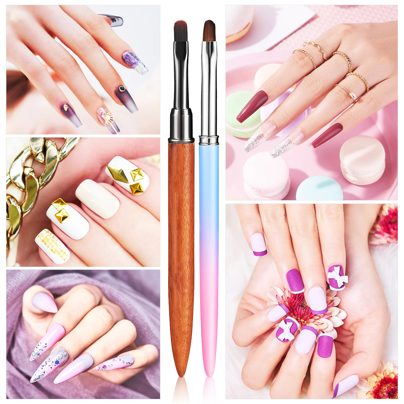 5pcs Nail Art Brushes Flat Round Angled Head Clean Up Brush For Polish Removal Manicure Gel Extension Salon Home Use Durable
5pcs Nail Art Brushes Flat Round Angled Head Clean Up Brush For Polish Removal Manicure Gel Extension Salon Home Use Durable