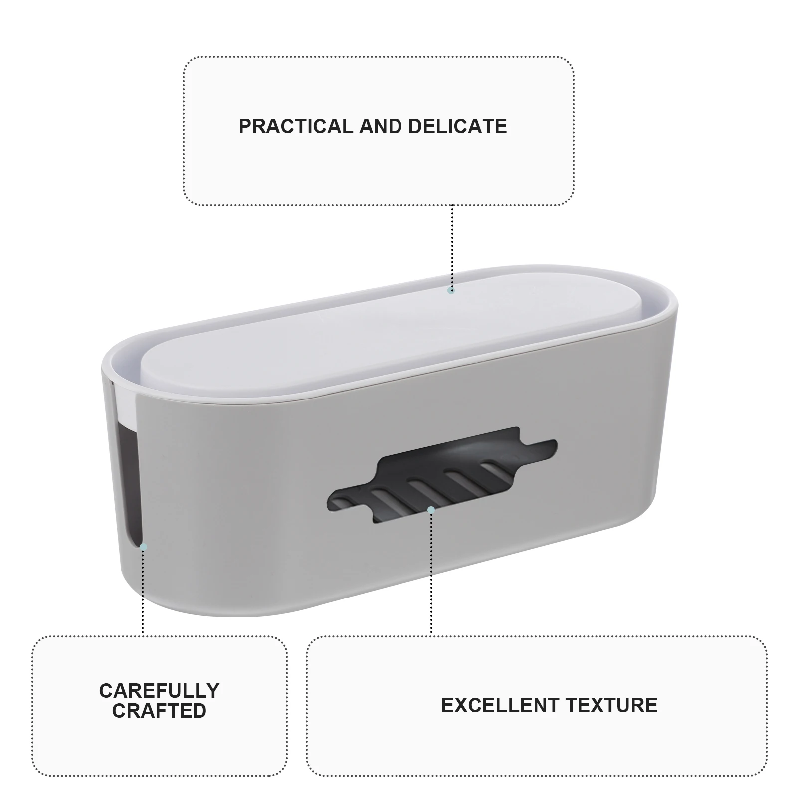 Practical Power Strip Cable Organizer Large Opening Detachable Cover Insulation Dustproof Storage Box Plastic Material Heat
Practical Power Strip Cable Organizer Large Opening Detachable Cover Insulation Dustproof Storage Box Plastic Material Heat