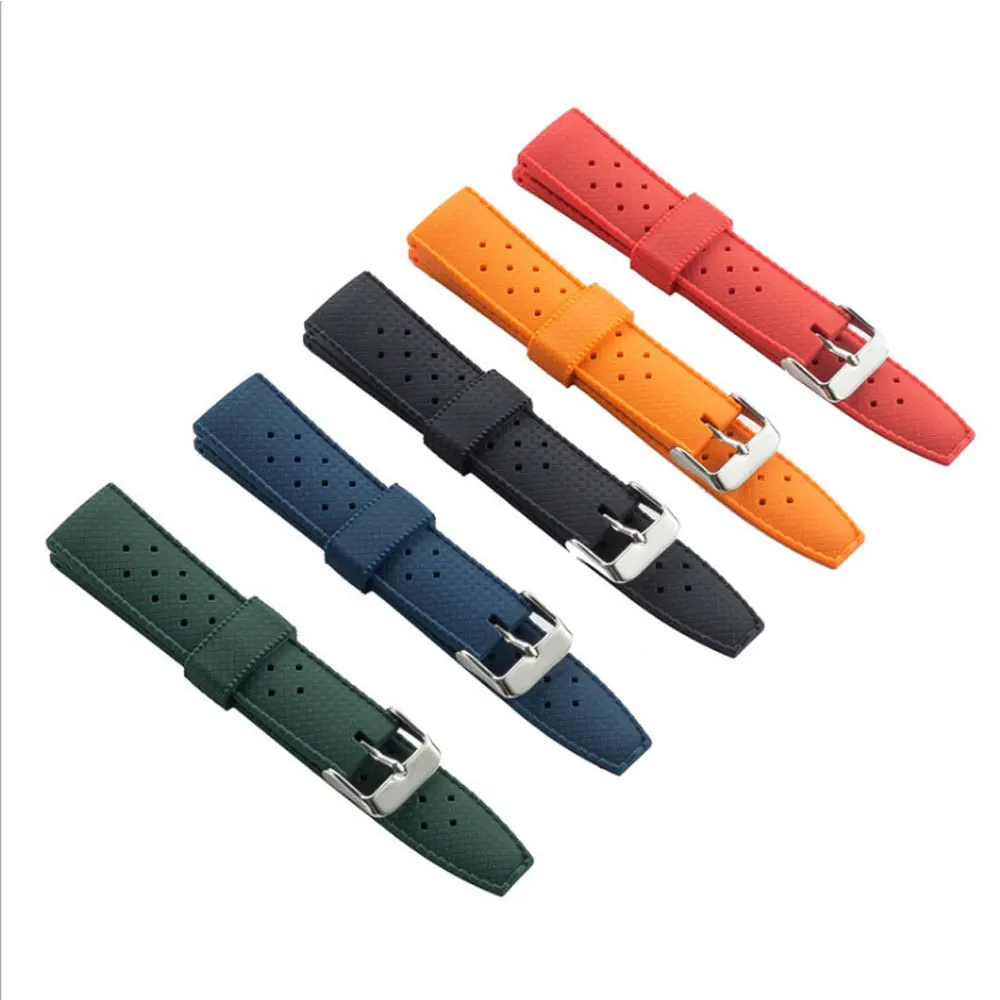 Rubber Watchband Silicone Strap 20mm 22mm Pin Buckle Black Blue Green Red Orange Color
Rubber Watchband Silicone Strap 20mm 22mm Pin Buckle Black Blue Green Red Orange Color