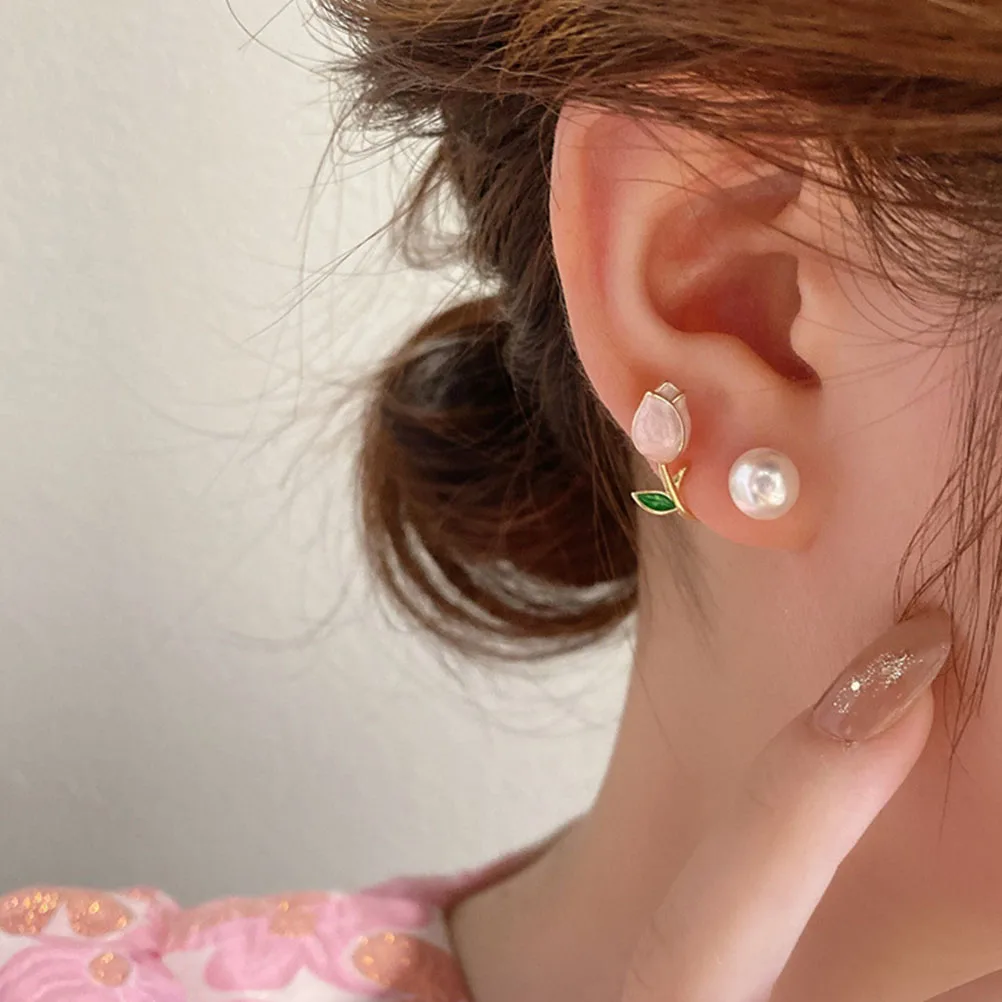 Pearl Ear Woman Tulip Ladies Earrings Earrings Flower Jewelry Small Flower Jewelry Non Fade Durable Ladies Gifts
Pearl Ear Woman Tulip Ladies Earrings Earrings Flower Jewelry Small Flower Jewelry Non Fade Durable Ladies Gifts