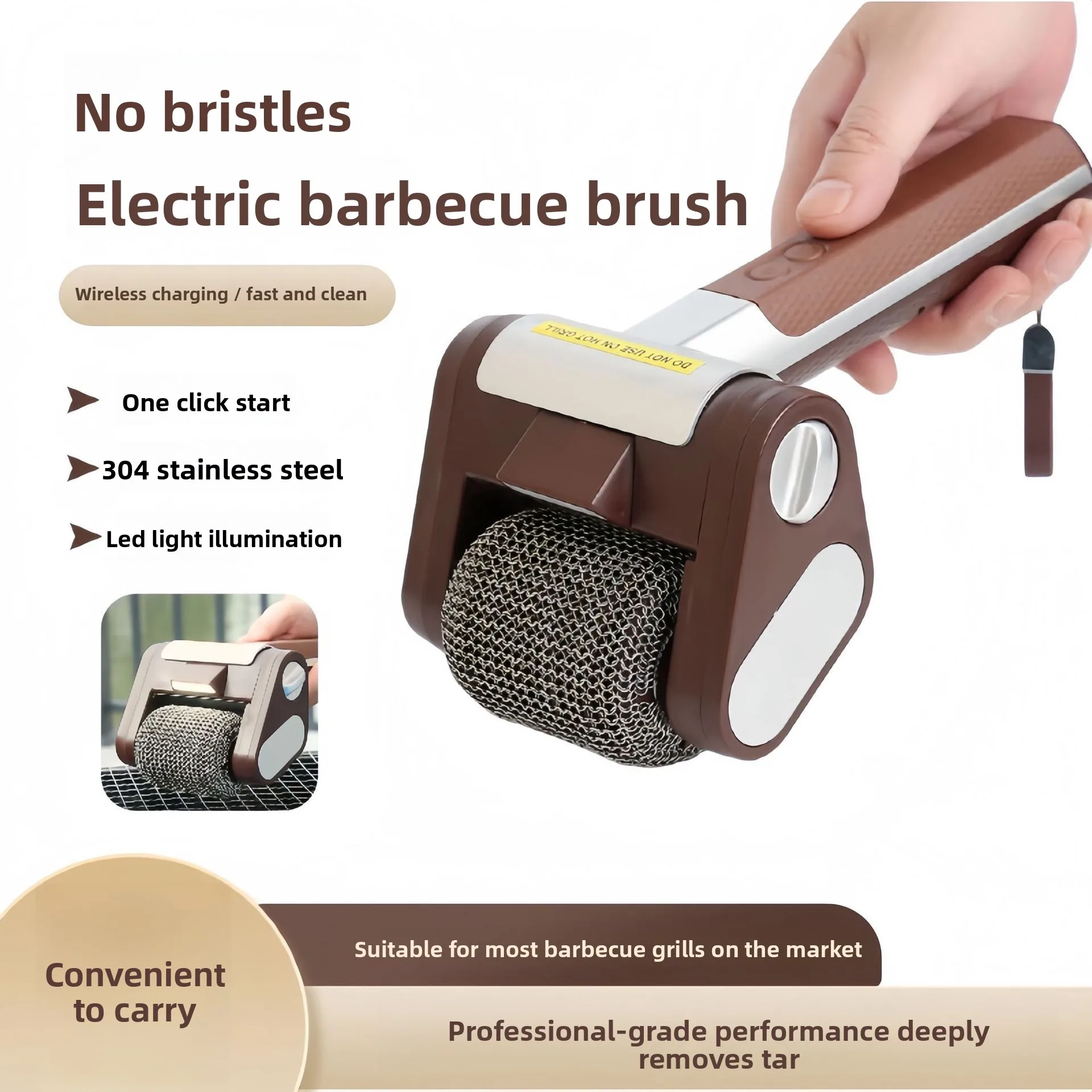 Electric Stainless Steel Roller Barbecue Grill Cleaner Brush Rechargeable Barbecue Brush Cleanable Portable
Electric Stainless Steel Roller Barbecue Grill Cleaner Brush Rechargeable Barbecue Brush Cleanable Portable